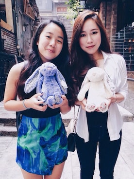 「blue」｜「アイテム（おもちゃ）」を使った、tiffanyyl's sis 👭さん（レディース・155cm）の春コーディネート