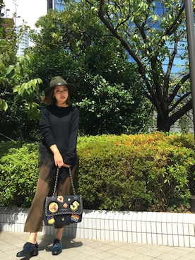 「ロイヤルフラッシュ」｜「アイテム（帽子）」を使った、runaさん（レディース・158cm）の秋コーディネート