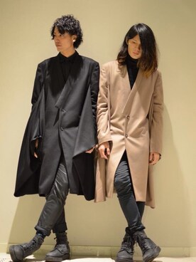 「DRESSEDUNDRESSED（ドレスドアンドレスド）のアイテム（ブーツ）」を使った、Shimpei Kataokaさん（メンズ・177cm）の冬コーディネート