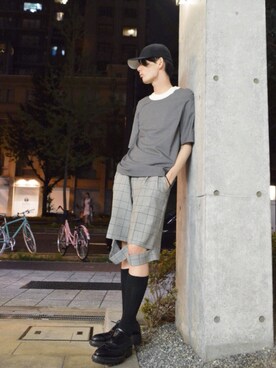 「KRIS VAN ASSCHE（クリスヴァンアッシュ）のアイテム（パンツ）」を使った、Shimpei Kataokaさん（メンズ・178cm）の夏コーディネート