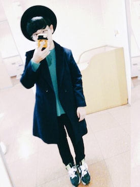 「COMME CA DU MODE（コムサデモード）のアイテム（チェスターコート）」を使った、るーしゃんさん（レディース・155cm）の春コーディネート