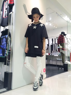 「L.H.P（エルエイチピー）のアイテム（タンクトップ）」を使った、Hikaru Shimizuさん（レディース・165cm）の夏コーディネート