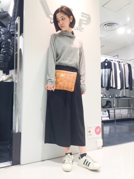 「L.H.P（エルエイチピー）のアイテム（ニット/セーター）」を使った、Hikaru Shimizuさん（レディース・165cm）の秋コーディネート