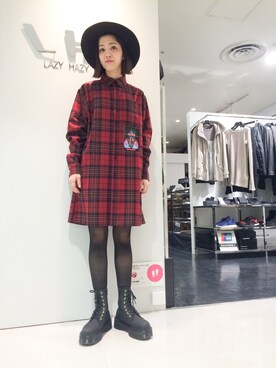 「PLASTIC TOKYO」｜Hikaru Shimizuさん（レディース・165cm）の秋コーディネート