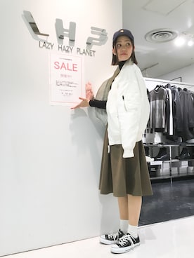 「soe（ソーイ）のアイテム（ジャケット/アウター）」を使った、Hikaru Shimizuさん（レディース・165cm）の冬コーディネート