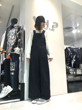 「L.H.P（エルエイチピー）のアイテム（ニット/セーター）」を使った、Hikaru Shimizuさん（レディース・165cm）の春コーディネート