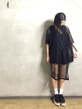 「L.H.P（エルエイチピー）のアイテム（ワンピース/ドレス）」を使った、Hikaru Shimizuさん（レディース・165cm）の春コーディネート