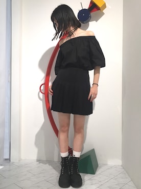 「L.H.P（エルエイチピー）のアイテム（スカート）」を使った、Hikaru Shimizuさん（レディース・165cm）の夏コーディネート