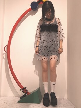 「L.H.P（エルエイチピー）のアイテム（ワンピース/ドレス）」を使った、Hikaru Shimizuさん（レディース・165cm）の夏コーディネート