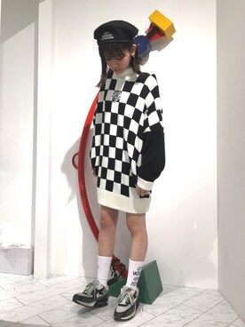 「little sunny bite」｜「アイテム（ハンチング/ベレー帽）」を使った、Hikaru Shimizuさん（レディース・165cm）の秋コーディネート
