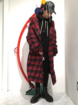 「DANKE SCHON（ダンケシェーン）のアイテム（その他アウター）」を使った、Hikaru Shimizuさん（レディース・165cm）の冬コーディネート