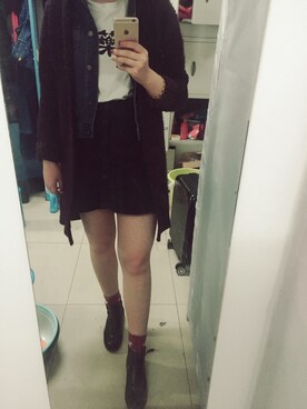 「PULL&BEAR（プルアンドベア）のアイテム（ピーコート）」を使った、PrideNPrejudiceJLさん（レディース・173cm）の春コーディネート