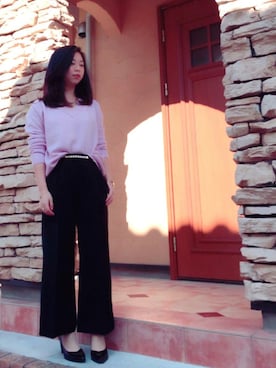 「EDDY GRACE（エディグレース）のアイテム」を使った、yuhoさん（レディース・152cm）の冬コーディネート