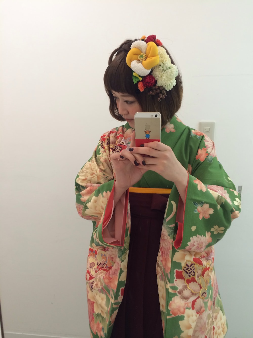 「袴、卒業式、ふりふ」｜「ふりふの髪飾り（和装小物、その他）」を使った、ぶーさん（レディース・148cm）の冬コーディネートの1枚目の写真