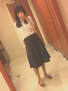 「autumn look」｜「アイテム（バレエシューズ）」を使った、阿田田田田さん（レディース・162cm）の秋コーディネート