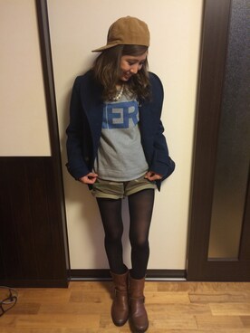 「ハグマグ」｜「アイテム（スウェット）」を使った、LittlePanteaさん（レディース・158cm）の冬コーディネート