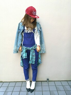 「RCWB（アールシーダブリュービー）のアイテム（オールインワン・サロペット）」を使った、LittlePanteaさん（レディース・158cm）の冬コーディネート