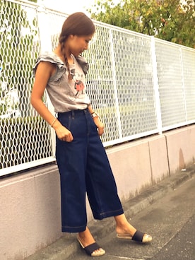 「ハグマグ」｜「アイテム（アクセサリー）」を使った、LittlePanteaさん（レディース・158cm）の夏コーディネート