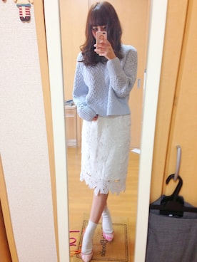 「おめかしコーデ」｜ゆんさん（レディース・155cm）の春コーディネート