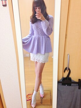 「おめかしコーデ」｜ゆんさん（レディース・155cm）の春コーディネート