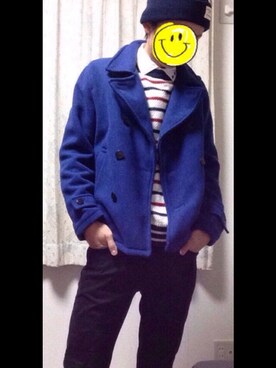 「アイテム（ピーコート）」を使った、けーすけさん（メンズ・174cm・10代）の秋コーディネート