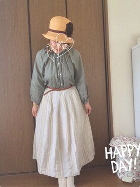 「Lee（リー）のアイテム（シューズ）」を使った、こっちさん（レディース・155cm）の夏コーディネート