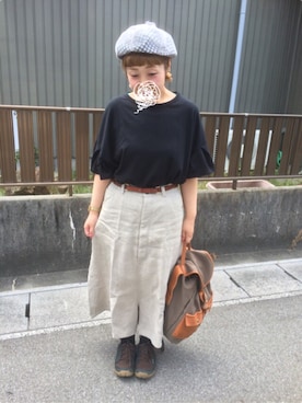 「Vlas Blomme（ヴラスブラム）のアイテム」を使った、こっちさん（レディース・155cm）の夏コーディネート