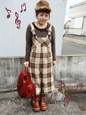 「YOiM furfur（ヨインファーファー）のアイテム」を使った、こっちさん（レディース・155cm）の秋コーディネート