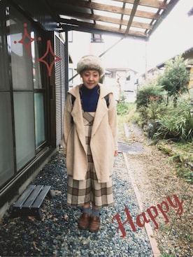 「YOiM furfur（ヨインファーファー）のアイテム」を使った、こっちさん（レディース・155cm）の秋コーディネート