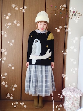 「marble sud（マーブルシュッド）のアイテム（トップス）」を使った、こっちさん（レディース・155cm）の冬コーディネート