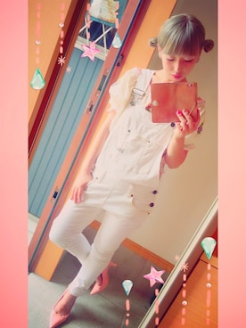 「WC（ダブル シー）のアイテム（オールインワン・サロペット）」を使った、824さん（レディース・158cm）の夏コーディネート