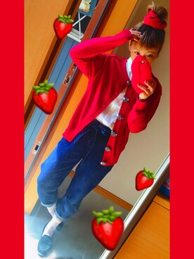 「mercibeaucoup,（メルシーボークー）のアイテム（カーディガン/ボレロ）」を使った、824さん（レディース・158cm）の秋コーディネート