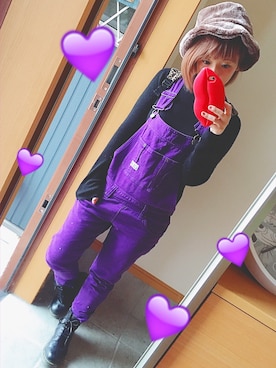「WC（ダブル シー）のアイテム（オールインワン・サロペット）」を使った、824さん（レディース・158cm）の秋コーディネート