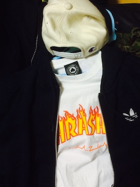 「adidas（アディダス）のアイテム（ノーカラージャケット）」を使った、satoshi310456🎩さん（メンズ・169cm）の秋コーディネート