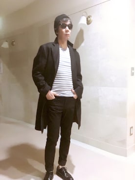「PRADA（プラダ）のアイテム（その他シューズ）」を使った、satoshi310456🎩さん（メンズ・169cm）の冬コーディネート
