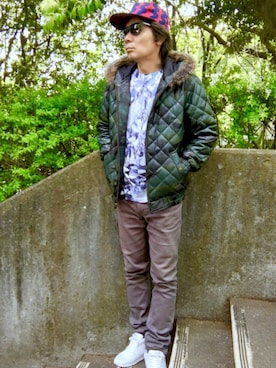 「FACETASM（ファセッタズム）のアイテム（帽子）」を使った、satoshi310456🎩さん（メンズ・169cm）の春コーディネート