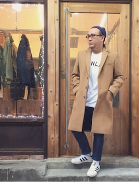 「ami（アミ）のアイテム（ジャケット/アウター）」を使った、stephen_leeさん（メンズ・173cm）の冬コーディネート