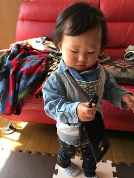 「アイテム（ベスト）」を使った、AyamiyakEさん（レディース・160cm）の春コーディネート