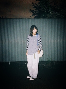 「keisuke kanda（ケイスケカンダ）のアイテム（Tシャツ/カットソー）」を使った、もりろさん（レディース・155cm）の秋コーディネート