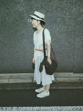 「IDEE（イデー）のアイテム（ワンピース/ドレス）」を使った、yuki itoさん（レディース・155cm）の夏コーディネート