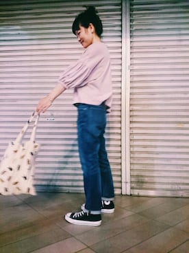 「バルーンスリーブ」｜yuki itoさん（レディース・155cm）の夏コーディネート