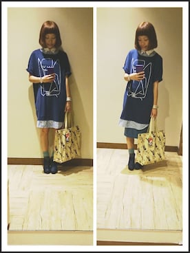 「デニムブーツ」｜「アイテム（ソックス/靴下）」を使った、fifi🌠フィフィ💖さん（レディース・160cm）の秋コーディネート