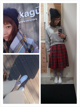 「タータンチェック」｜fifi🌠フィフィ💖さん（レディース・160cm）の冬コーディネート