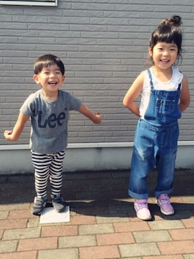 「アシンメトリー」｜「アイテム（サロペット/オーバーオール）」を使った、jumboさん（キッズ・110cm）の夏コーディネート