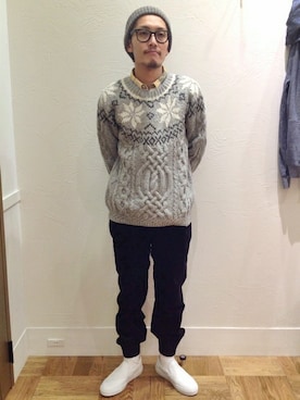「シップスデイズ」｜大山さん（メンズ・170cm）の秋コーディネート
