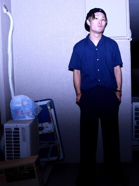 「YAECA」｜「アイテム（ハンチング/ベレー帽）」を使った、yooheyさん（メンズ・175cm）の夏コーディネート
