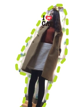 「ショッピング」｜「アイテム（チェスターコート）」を使った、せりなさん（レディース・163cm）の冬コーディネート