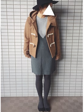 「LEPSIM（レプシィム）のアイテム（ダッフルコート）」を使った、maimaiさん（レディース・157cm）の秋コーディネート