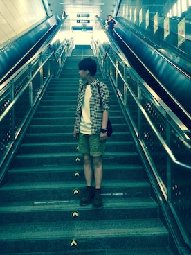 「RED WING SHOES（レッドウィング）のRed Wing Shoes Rubber-Soled Leather Boots（ブーツ）」を使った、苏坚持さん（レディース・170cm）の秋コーディネート