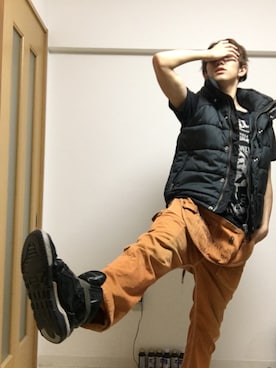「G-STAR RAW（ジースターロゥ）のアイテム（ダウンジャケット/コート）」を使った、りゅうさん（メンズ・170cm）の春コーディネート